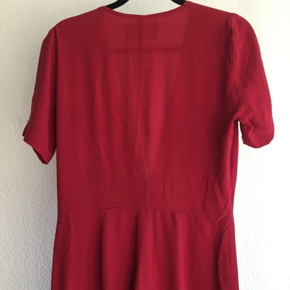 Reformation Red Farah Jumpsuit Bodysuit Size 8 - Picture 7 of 8